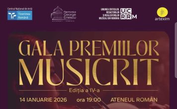 Cea de a IV-a ediție a GALEI PREMIILOR MUSICRIT va avea loc pe 14 ianuarie, la Ateneul Român